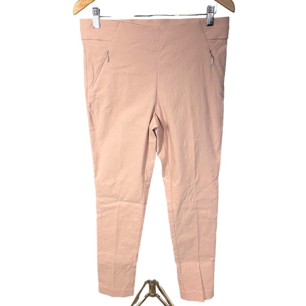 Anne Klein Light Pink Pull On Fitted Pants Sz 8